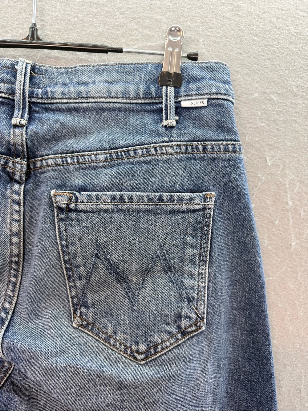 High-Rise Wide Leg Jeans in Medium Blue - Women - Picture 6 of 7